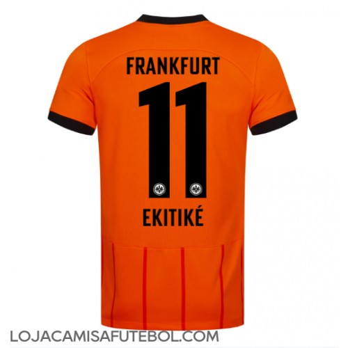 Camisa de Futebol Eintracht Frankfurt Hugo Ekitike #11 Equipamento Alternativo 2024-25 Manga Curta